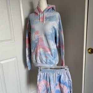 Alpha Delta Pi Tie-Dye Lounge Set - Hoodie and Shorts